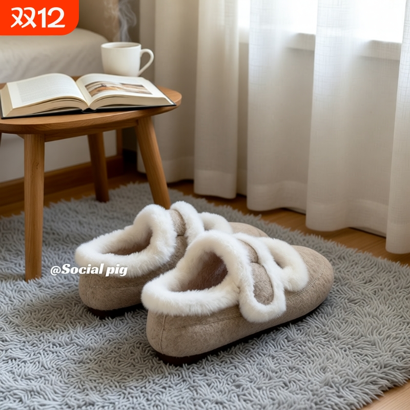 优妮蒂平底棉鞋米色|218人收藏