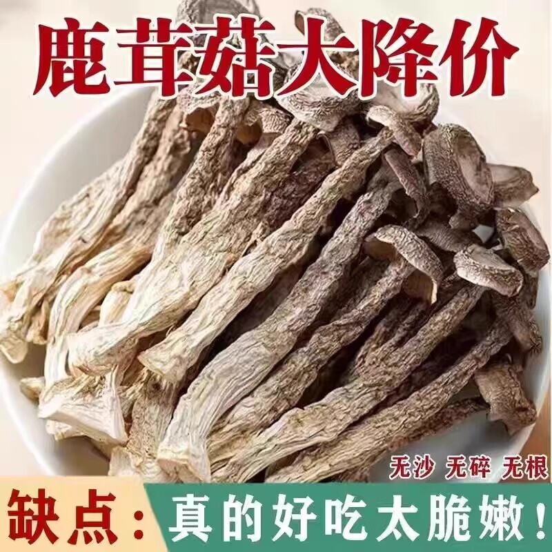 鹿茸菇干货500g鹿茸菌非特级野生菇蘑菇干干锅炖汤菌菇香菇土特产
