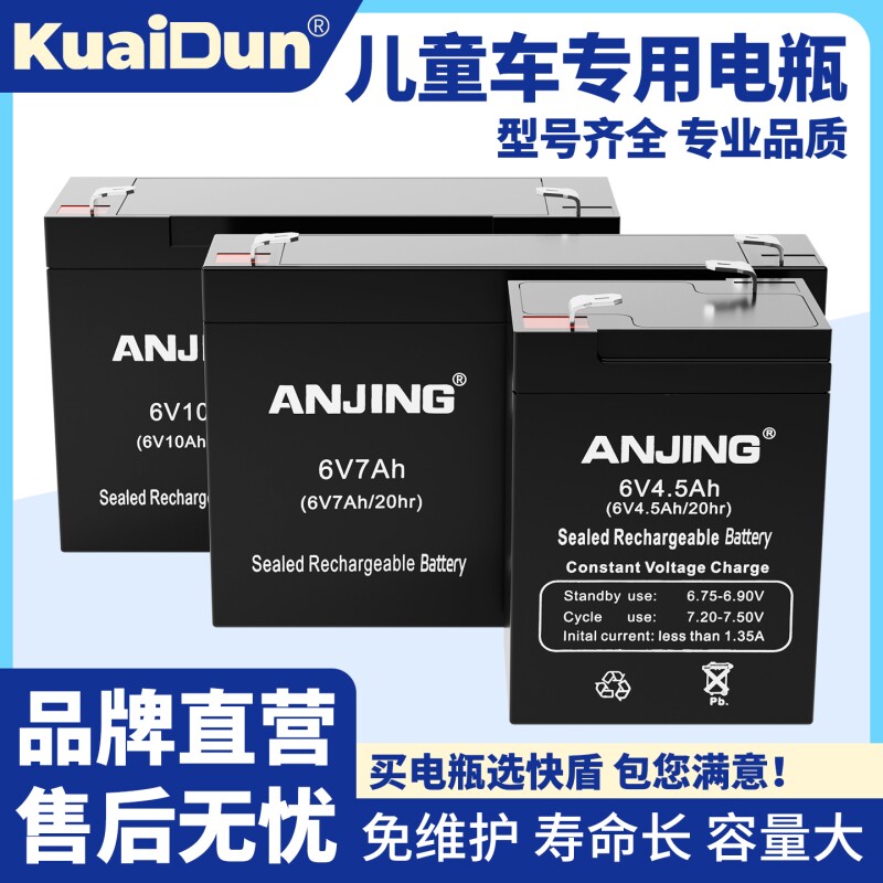 儿童电动车玩具汽车摩托童车电瓶蓄电池充电器6伏V4V4.5AH后