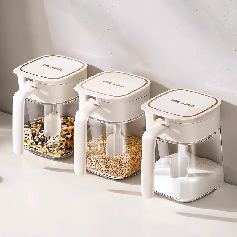 调味罐厨房家用盐罐高端玻璃调味瓶密封调味瓶罐收纳组合套装防潮