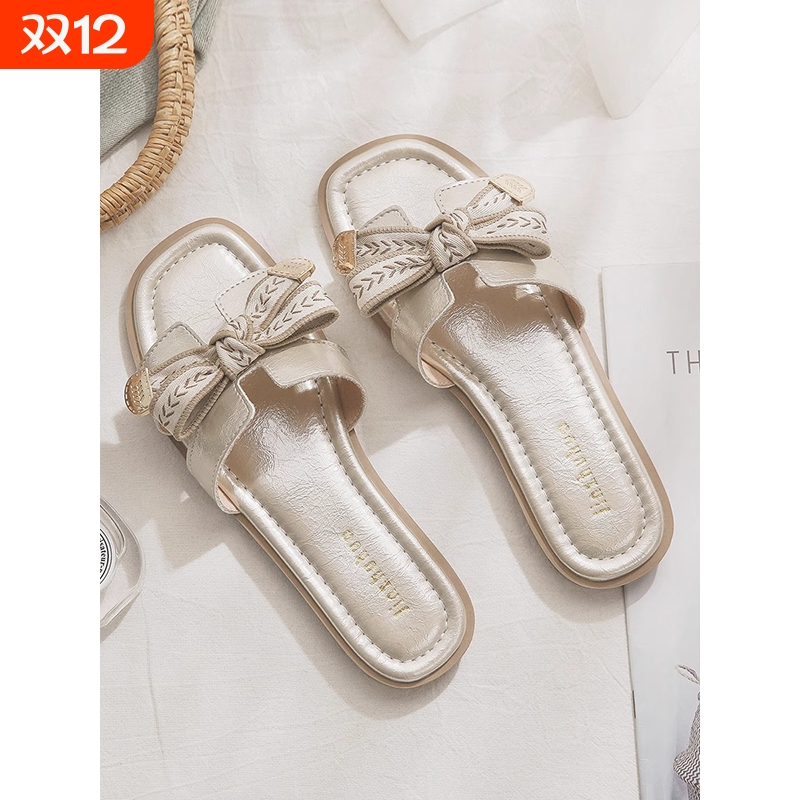 羊皮平底小凉拖女|607人收藏