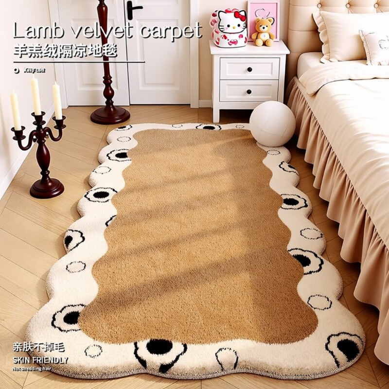 地毯卧室床边毯耐脏易打理少女儿童加厚脚垫子家用房间耐磨床尾毯