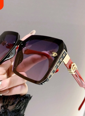 太阳镜女款2025新款防紫外线墨镜开车偏光镜大脸显瘦大牌眼镜圆脸