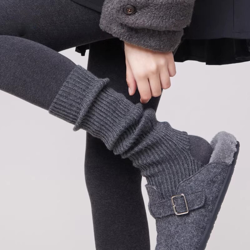 堆堆袜子女2025新款爆款冬踩脚袜套配雪地靴加厚加长保暖腿套卡通