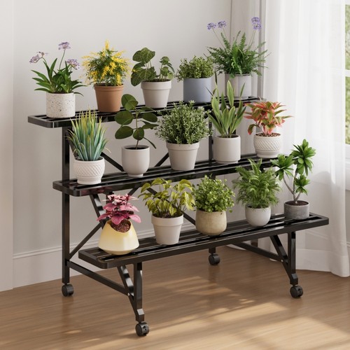 可移动客厅花架落地式阳台置物架