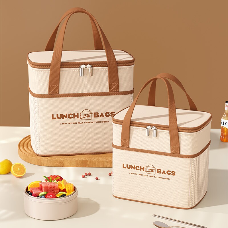 保温袋饭盒包大容量带饭手提袋子便携上班族加厚铝箔便当午餐盒包