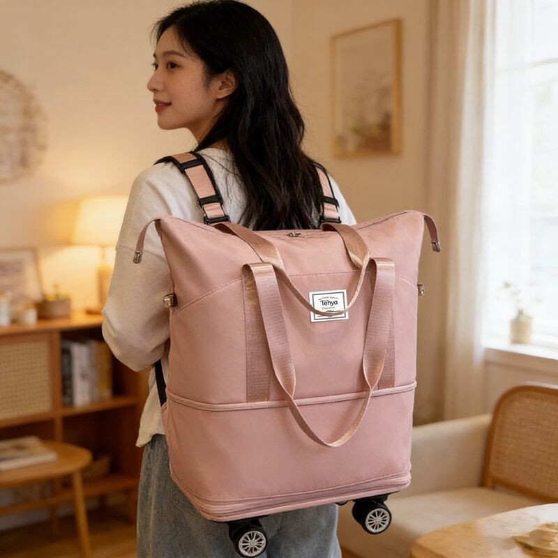 旅行包行李包大容量装折叠行李箱收纳袋拉杆牛津布手提外出轻便