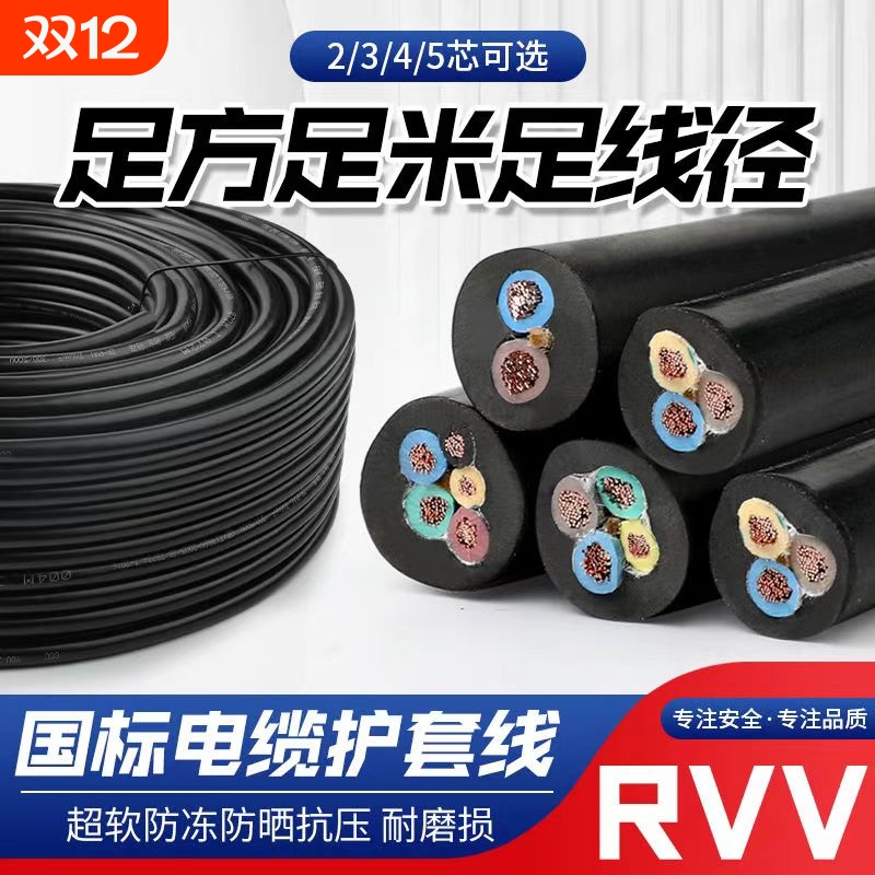 国标2芯3芯电缆线延长线