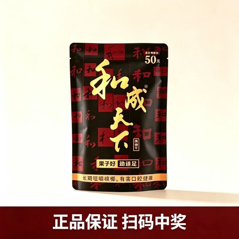 槟榔和成天下槟榔和成50原包扫码中奖口味王裸包正品批发新日期