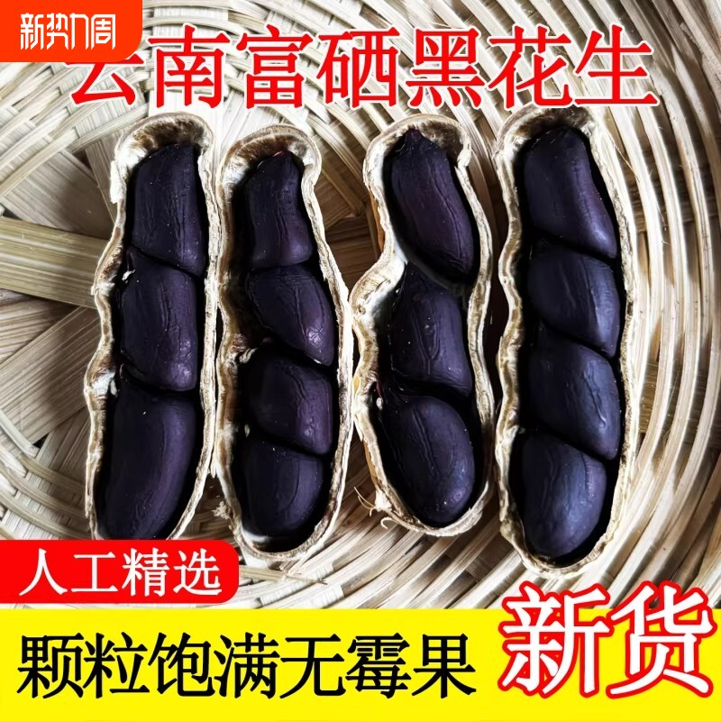 2025年老品种富硒小粒黑花生自己家种干花生生花生带壳批发
