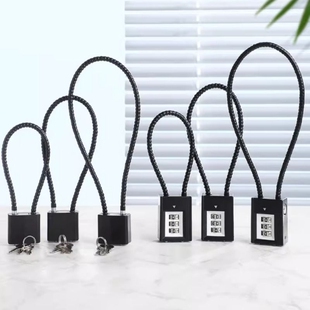 链条锁钢缆锁挂锁长锁密码锁加长防盗电动车车筐锁头盔锁多功能锁