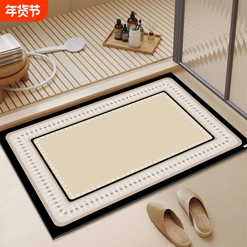 浴室地垫风脚垫硅藻泥强吸水垫子门口防滑地毯免洗法式玄关门厅,居家布艺,入户地垫,淘宝优惠券,粉丝福利购,淘宝优惠卷