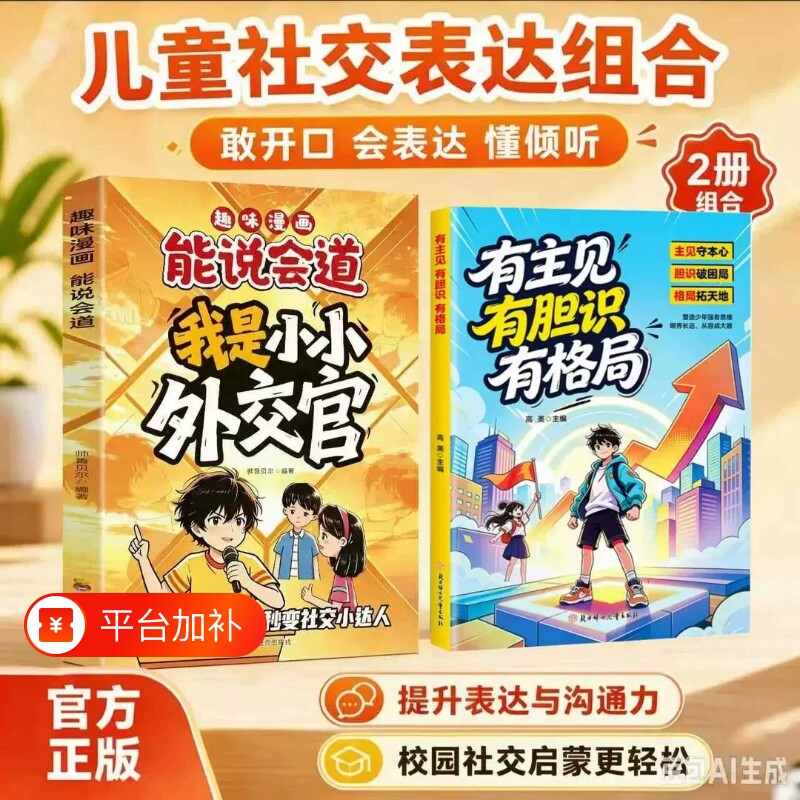 我是小小外交官有主见有胆识有格局儿童社交沟通训练漫画书学生高情商口才表达看漫画学说话课堂敢发言朋友相处成长教育课外阅读书