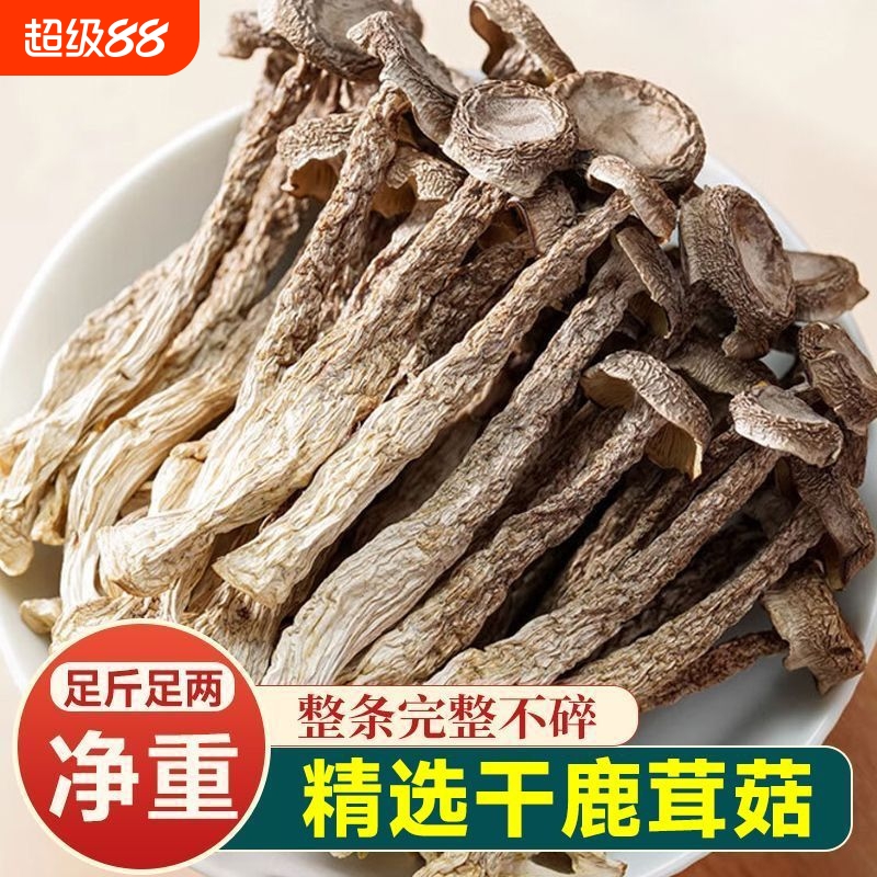 鹿茸菇干货500g包邮鹿茸菌煲汤脆姑菌菇类蘑香菇干鹿茸净重精选