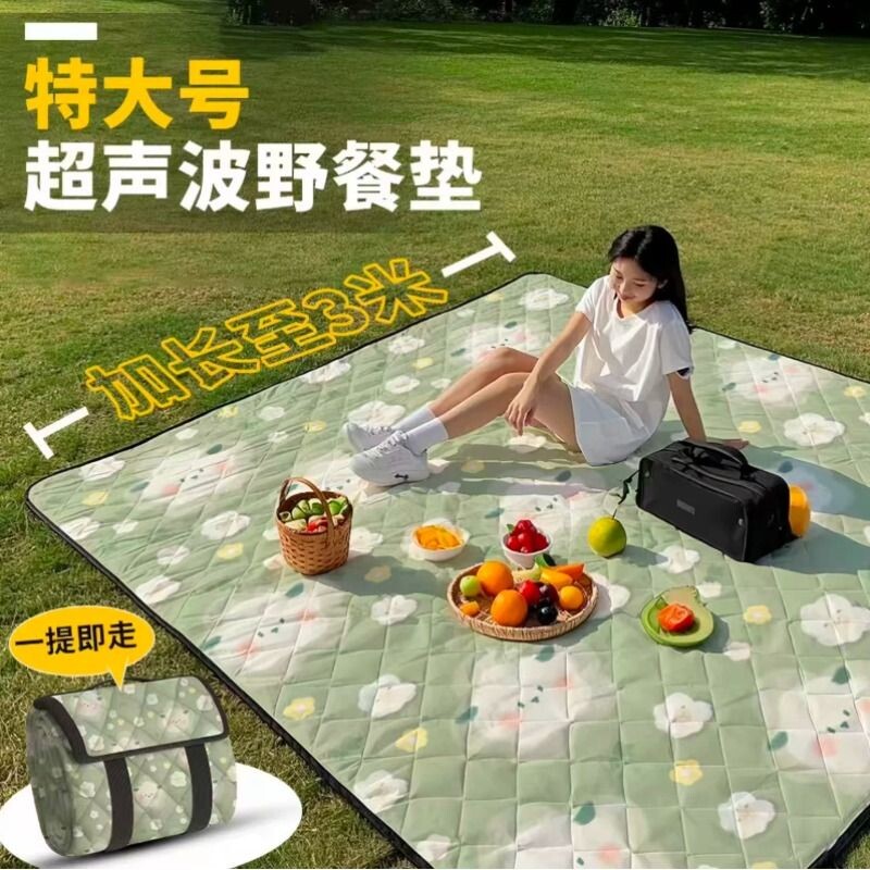 户外野餐垫新款野餐垫露营野餐坐垫公园春游防潮垫防水沙滩露营垫