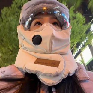 防寒面罩口罩骑行帽子女冬季加绒加厚挡风保暖防寒面罩防雨雷锋帽