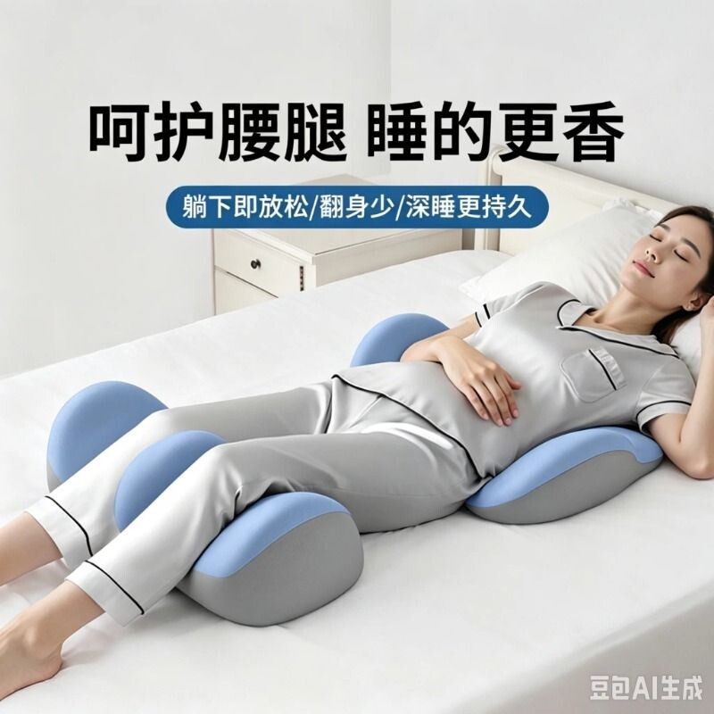 床上腰枕护腰睡垫腿神器膝盖枕腰突平躺支撑腰垫睡觉专用腰托图片