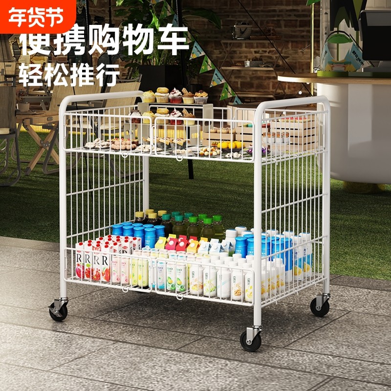 摆摊夜市展示架摊位花车小推车折叠摆摊便携移动多功能购物小推车