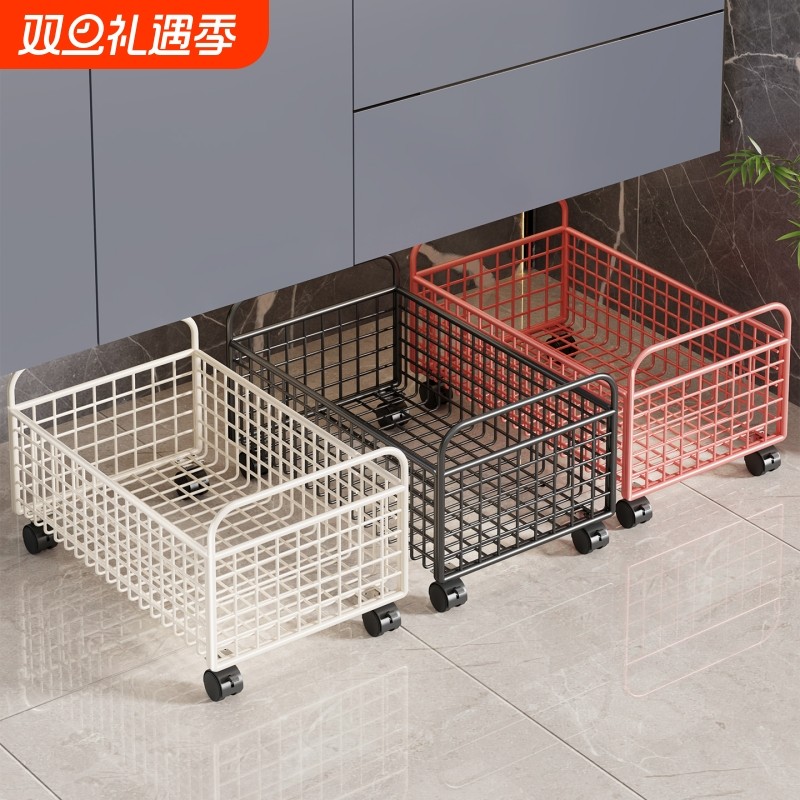 浴室柜下脏衣篓可移动家用带轮洗衣篮厕所收纳衣服收纳筐大容量