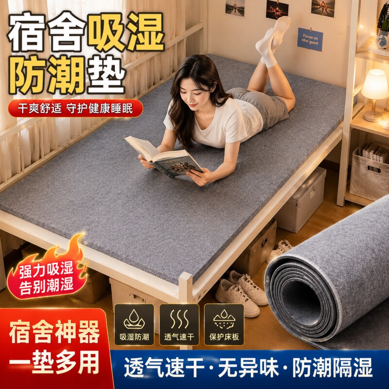 学生宿舍单床毛毡隔脏隔潮垫防霉图片