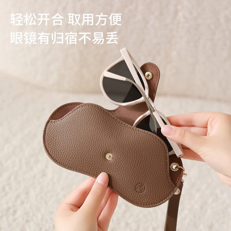 挂式眼镜收纳袋墨镜收纳包日本太阳镜便携收纳盒挂包墨镜盒眼镜夹