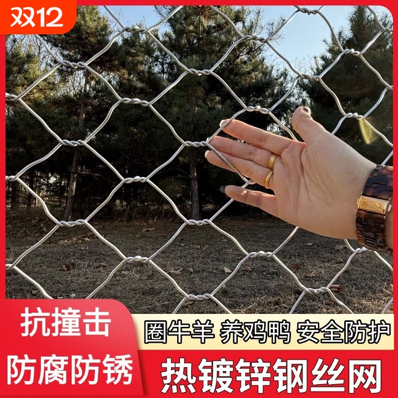 镀锌加粗铁丝网围栏养殖防护网