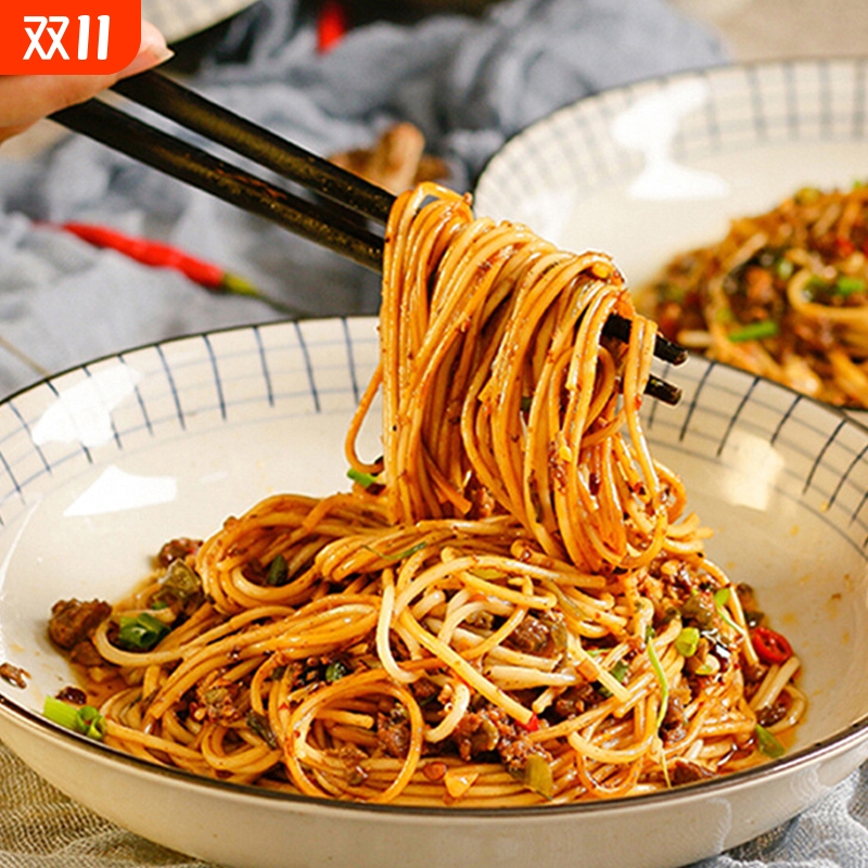 湖北风味面条楚联桥牛肉炸酱面独立包装速食干拌面碱面方便面早餐