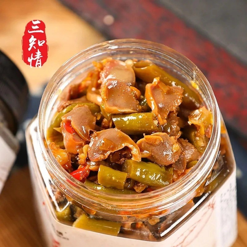 三知情酸豆角下饭菜瓶装湖南特产咸菜酱菜腌菜泡豇豆酸辣脆爽泡菜