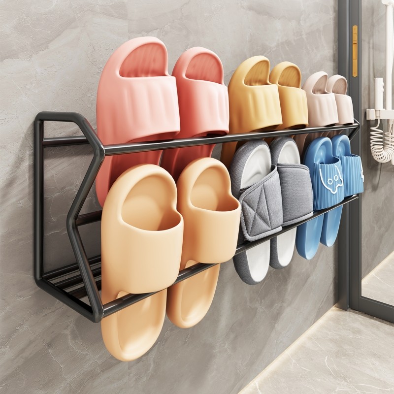 免打孔门后壁挂鞋架浴室拖鞋置物架卫生间沥水架收纳架储物柜神器,收纳整理,整理架/置物架/收纳架,淘宝优惠券,粉丝福利购,淘宝优惠卷