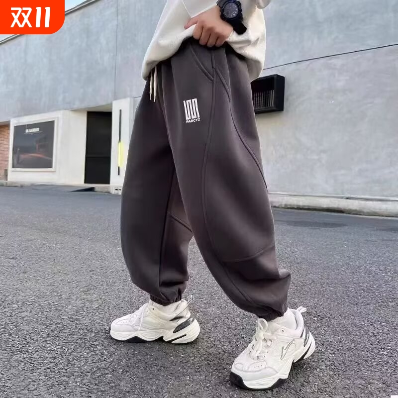 儿童装男童秋装裤子春秋款2025新款运动秋季长裤男孩中大童卫裤潮