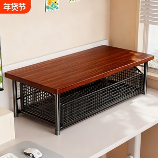 打印机办公置物架桌面带抽屉复印机收纳架办公室小型双层台面分层