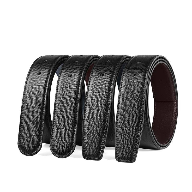 爱马男仕3皮带不带头男士真皮3.4cm2.9无扣无头腰带条适用奢侈品