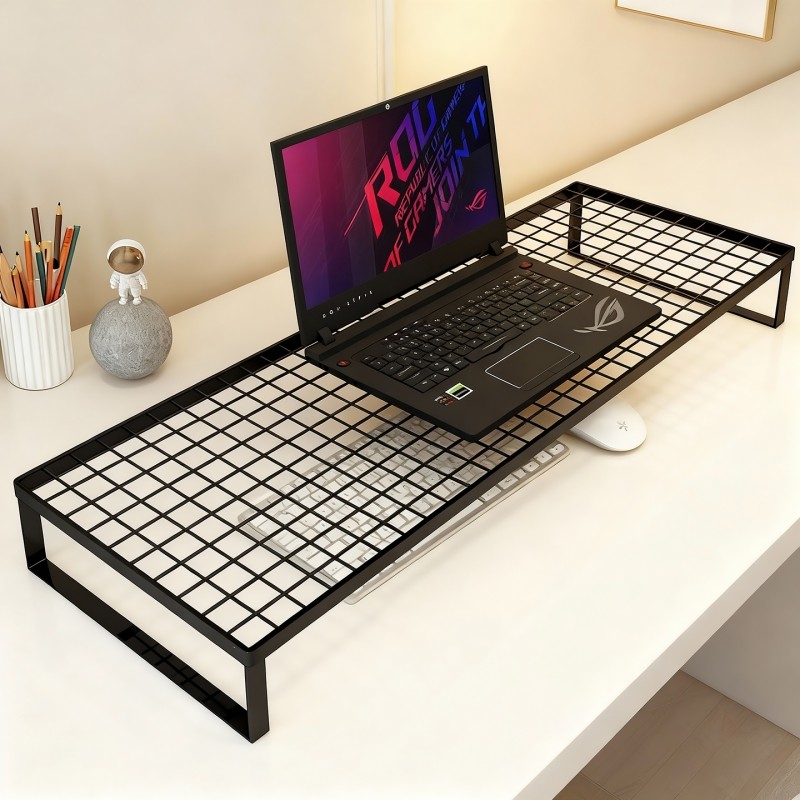 笔记本电脑支架置物架桌面多功能镂空散热架烧烤架增高架子办公室工位台式显示器支架屏幕底座抬高架支撑架子