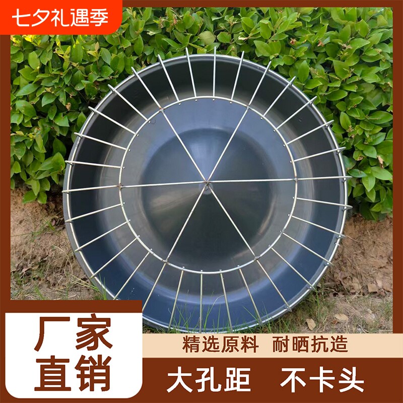 鸡鸭鹅通用喂食槽喂鸡食槽料槽户外养殖神器圆形养鸡防刨