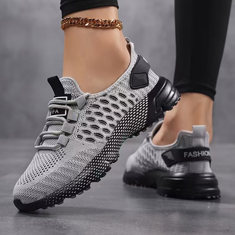 透气网面运动鞋防滑跑步篮球网球和休闲穿着轻便时尚中性时尚百搭