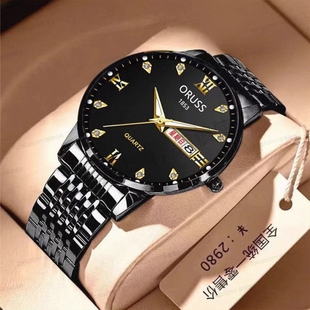 腕表防水高级百搭 炫酷黑夜光商务潮流男士 低价时尚 全自动机芯韩版