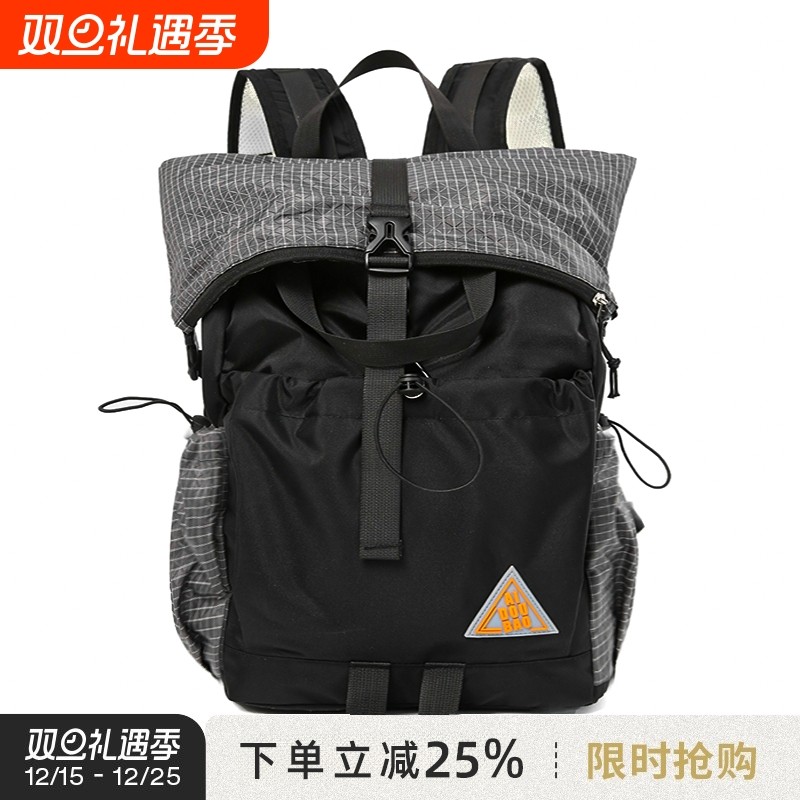 机能双肩包男士背包运动休闲户外徒步登山包大容量防水电脑书包