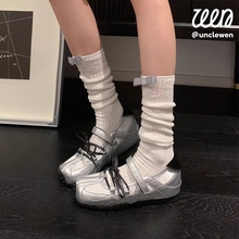 新朋克芭蕾4cm增高德训鞋女2025凉鞋厚底玛丽珍单鞋绑带圆头中跟