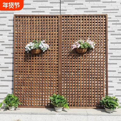 防腐木栅栏围栏户外庭院花园篱笆爬藤架阳台花架室内装饰隔断护栏
