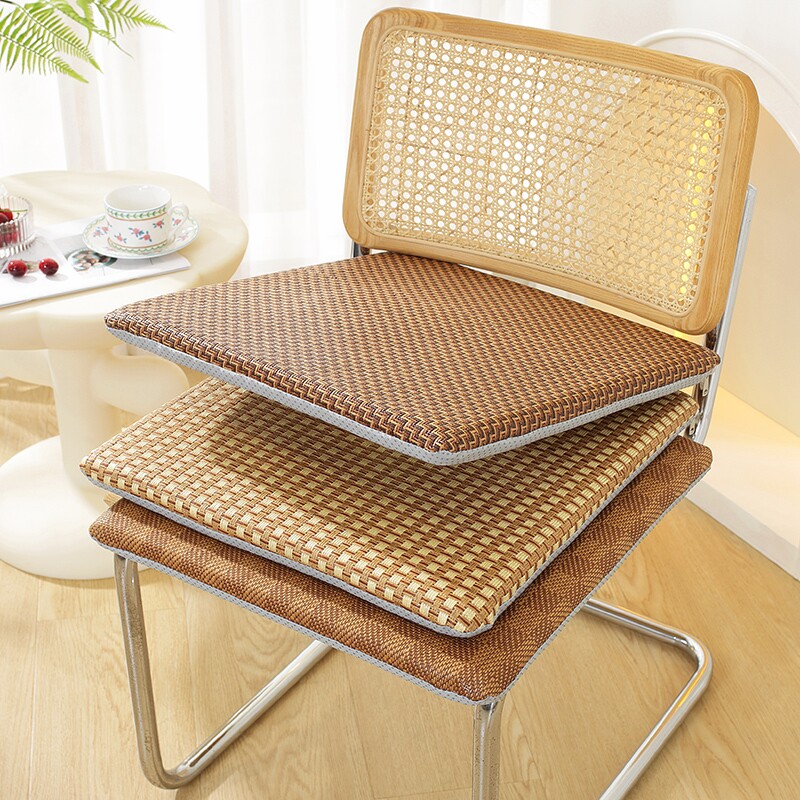 藤席坐垫椅子垫夏季客厅久坐凉席家用防滑办公室凳子垫学生屁股垫