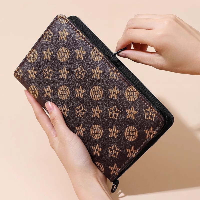 拉链款存钱夹钱册2025新款网红大容量人民币收纳包现金攒钱册可放