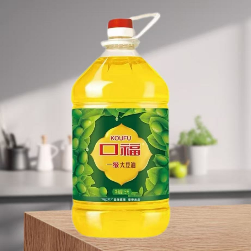口福一级大豆油5L/桶食用大豆油豆油烹饪煎炸炒菜家用