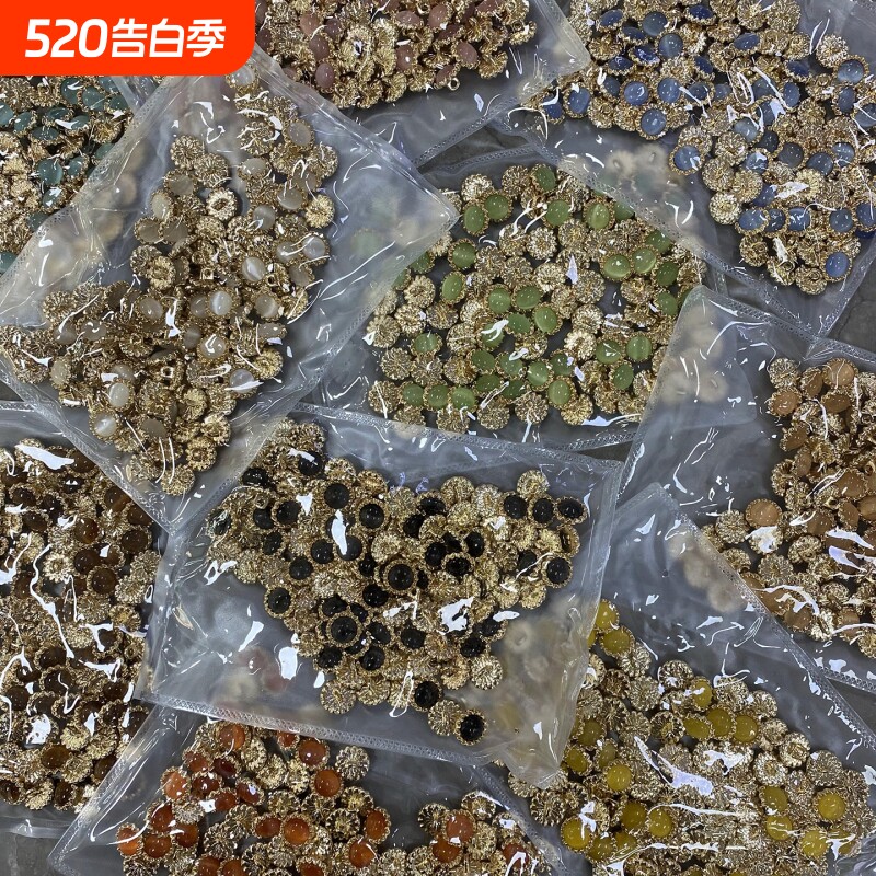 猫眼石玻璃金属钮扣衬衫开衫毛衣连衣裙高档装饰扣精致小扣子腰带