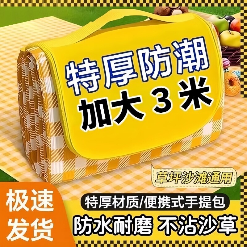 野餐垫露营垫防潮草坪垫烧烤野F餐布桌布户外帐篷垫爬爬垫