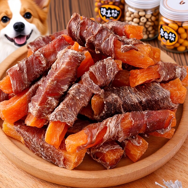狗狗零食纯鸭肉干绕红薯宠物磨牙棒幼犬泰迪小中大型犬无添加鸡肉