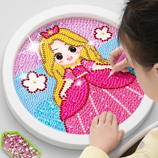 儿童钻石贴画手工diy水晶砖石贴钻女孩公主玩具贴纸制作2025新款