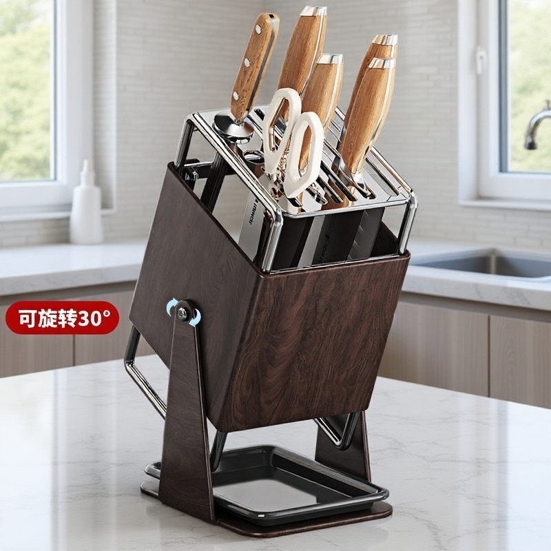 厨房旋转刀架不挑刀具