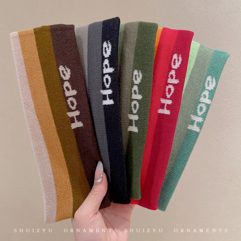 洗脸发带女跑步吸汗止汗带瑜伽健身头箍户外头巾女运动发箍束发带