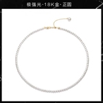 诸暨淡水珍珠项链18K金正圆强光baby珠锁骨链优雅女人小米珠颈链