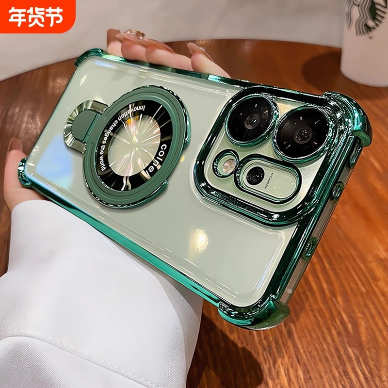 适用opporeno15pro手机壳新款reno15磁吸支架OPPO气囊防摔reno14镜头12全包reno13透明11高级感10硅胶9外壳,3C数码配件,手机保护套/壳,淘宝优惠券,粉丝福利购,淘宝优惠卷